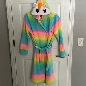 Girls Size 16 Unicorn Robe like new Colorful